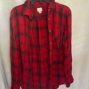 Red Plaid Women’s Button Down